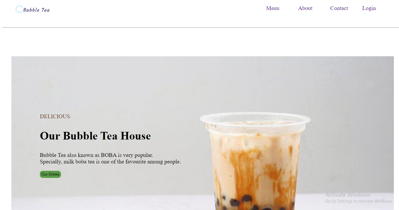 bubble tea page